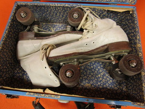 lot 128 image: Vintage Roller Skates & Case
