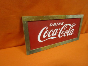 lot 160 image: Coca Cola Wood & Metal Signs