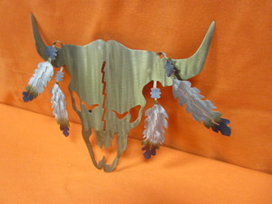 lot 165 image: Buffalo Metal Art Wall Hanging