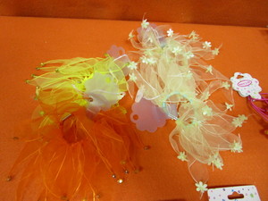 lot 190 image: (New) Ponytail Holders, Bow Barrettes, Sunglasses, Pen Keychains