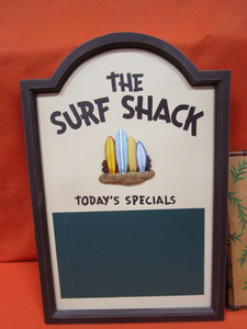 lot 203 image: (2) (New) Wood Surf Signs 16x23 & 14x30
