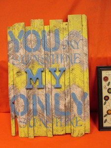 lot 207 image: Wooden Sign 25x36 Framed Needlework