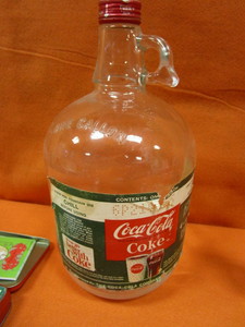 lot 220 image: Vintage Glass Coca Cola Syrup Jug & Other Vintage Coke Items