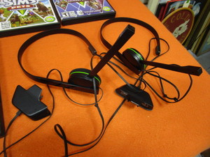 lot 239 image: (2) Xbox Headsets & Misc. Games