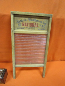 lot 248 image: Antique Cigarette CutterAshtrayMusic Box & Washboard