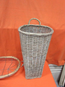 lot 293 image: (New) Wicker & Steel Baskets, Wicker Ball