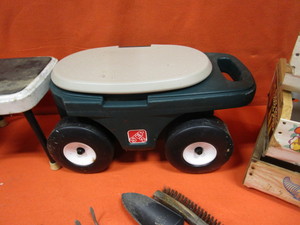 lot 308 image: Garden Lot & Fire Pit Cooking Utensils