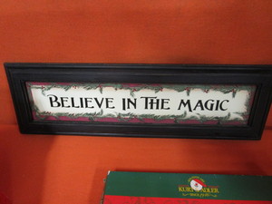 lot 338 image: (New) 7 Pre-Lit Christmas Tree, 32 Tree, Sign, Ornament Hooks, Lights, Wrapping Paper Tote