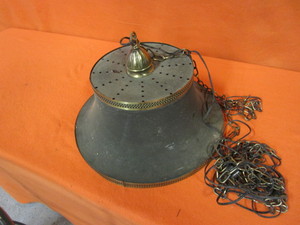 lot 344 image: Table on Wheels 31x20x32 & Light Fixture