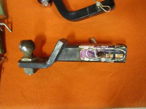 lot 347 image: Receiver Hitches, Ext. Chords, Caulk Guns, Air Pump