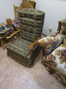 lot 389 image: Couch, Rocking Recliner, Chair