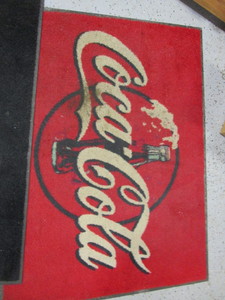 lot 358 image: (2) Coca Cola Entry Mats Rubber Backed 46x34