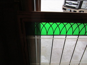 lot 381 image: Stained Glass Window 50 12x82 12 (needs some repair)