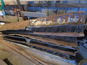 lot 382 image: Vintage Tin Crown Molding From Building Built in 1907