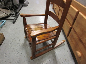 lot 394 image: Vintage Childrens Rocking Chair