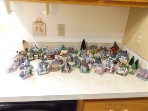 Large Lot of Miniature Village Figurines
