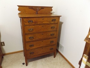 Antique Oak SOLID Wood Chest of Drawers