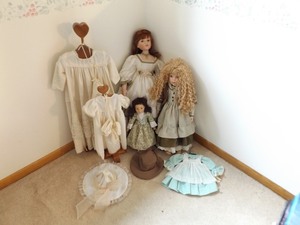Lot of Large to Medium Sized Dolls and Accessories