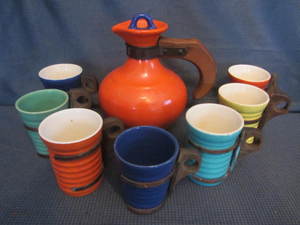 Ceramic Pitcher & Mugs