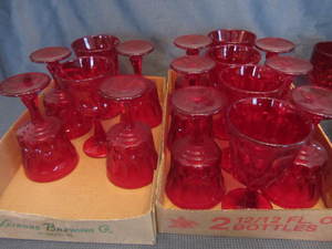 Footed Red Goblets