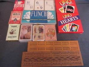 Card Games, Cribbage Boards, Cards