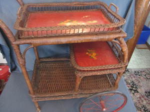 Wicker Tea Cart