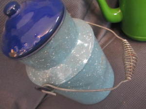 Enamel Milk Pail, Coffee