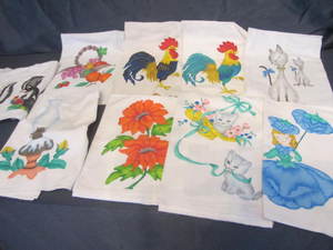 Hand Decorated Dish Towels