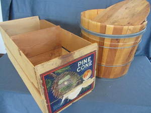 Wooden Fruit Boxes & Keg