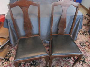 Pair Chairs - Queen Anne Feet