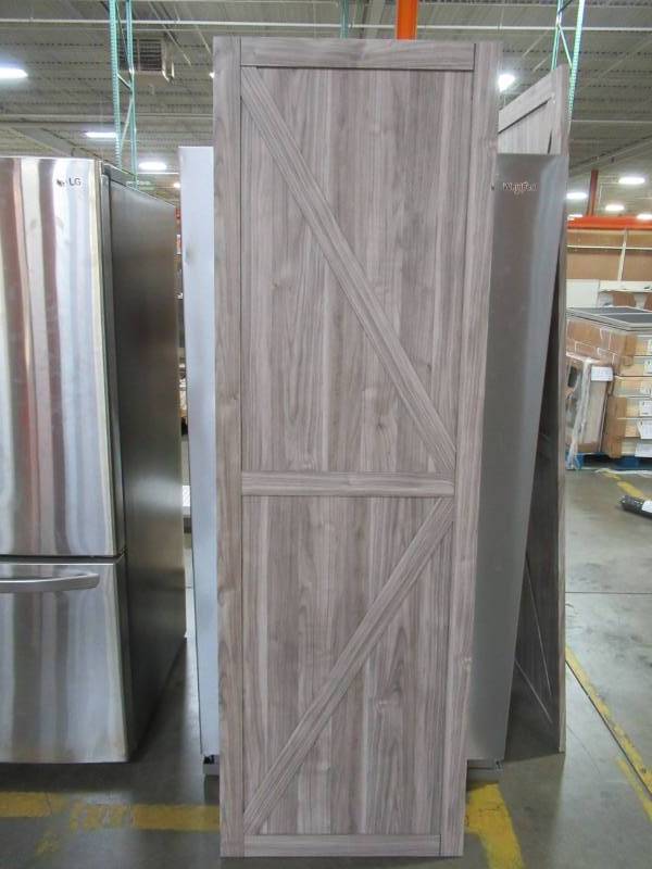 lot 265 image: Truporte 25 X 87 12 Iron Age Grey K Design Solid Core Interior Composite Barn Door Slab- Some Small Scratches