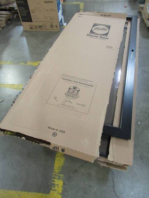 Pella Select Black Full View Aluminum Storm Door Common 36 In X