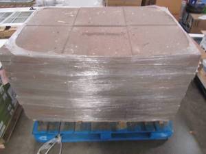 lot 9 image: Entire Pallet - Pavestone 16 in. x 16 in. x 1.75 in. Palomino Square Concrete Step Stone 72681