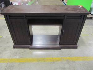lot 45 image: FEBO FLAME 62-in W Walnut Infrared Quartz Electric Fireplace Cabinet - CABINET ONLY F18-I-008-018C