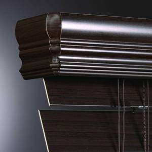 lot 46 image: Home Decorators Collection Espresso 2-12 in. Premium Faux Wood Blind - 23 in. W x 64 in. L (Actual Size 22.5 in. W x 64 in. L ) 10793478067268
