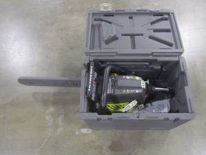 lot 73 image: Ryobi 16 in. 37cc 2-Cycle Gas Chainsaw with Heavy Duty Case RY3716