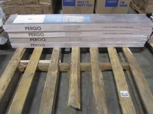 lot 108 image: (4 CASES) Pergo Portfolio  WetProtect Waterproof Rustic Smoked Chestnut 7.48-in W x 4.52-ft L Embossed Wood Plank Laminate Flooring LF000967