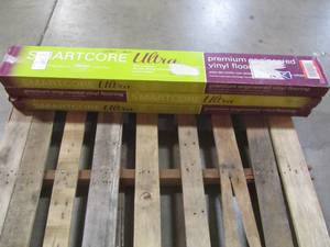 lot 123 image: (3 CASES) SMARTCORE Ultra 8-Piece 5.91-in x 48.03-in Huntington Oak Luxury Vinyl Plank Flooring LX42000607
