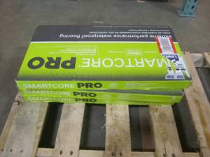 lot 126 image: (3 CASES) SMARTCORE Pro 8-piece 12-in x 24-in Gardena Marble Locking Vinyl Tile LX92600193