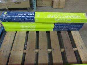 lot 130 image: (4 CASES) SMARTCORE 12-Piece 5-in x 48.03-in Stillwater Oak Luxury Locking Vinyl Plank Flooring 50SLV502
