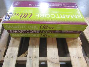 lot 132 image: (3 CASES) SMARTCORE Ultra 8-Piece 12-in x 24-in Florence Travertine Locking Luxury Vinyl Tile LX42101205