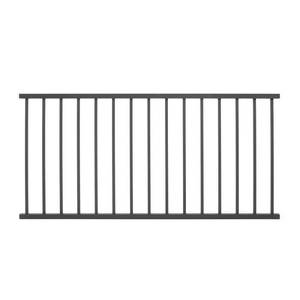 lot 225 image: Deckorators Assembled Matte Black Aluminum Deck Railing Kit with Balusters, 346941