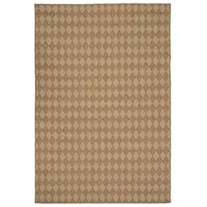 lot 262 image: allen  roth Natural Diamond Beige Rectangular Machine-made Outdoor Area Rug 5 X 7 R2729N5L