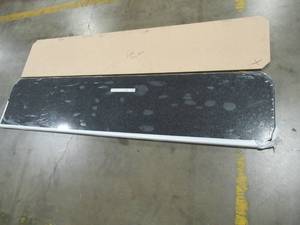 lot 207 image: Custom Black Stone Look Laminate Counter Top With Base Board, Approximately 90 X 20.