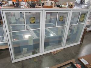 lot 208 image: Pella 9 Lite Casement Window, 48 X 90 X 6 916 Fin Install in White. - Wall Side Board Needs to be reattached, UPDATE CHANGE OF WALL MEASUREMENT TO 6 916
