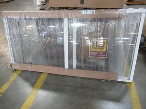 lot 215 image: Reliabilt Series 3050 White Vinyl 2-Lite Sliding Window. Slides Left. 34 34 X 70 34 X 2 12