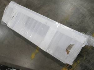 lot 232 image: Freedom (Common 4-ft x 4-ft Actual 3.83-ft x 3.83-ft) Emblem White Vinyl Flat-Top Vinyl Fence Gate Kit 73043084