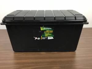 lot 12 image: Iris 82 Qt. Remington Weather Tight Store-It-All Storage Bin in Black