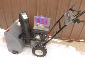 Craftsman 24 snow blower. Looks nearly new. Tested & works. As shown.