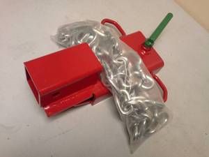 lot 109 image: Forklift Receiver Hitch Assembly with Chains